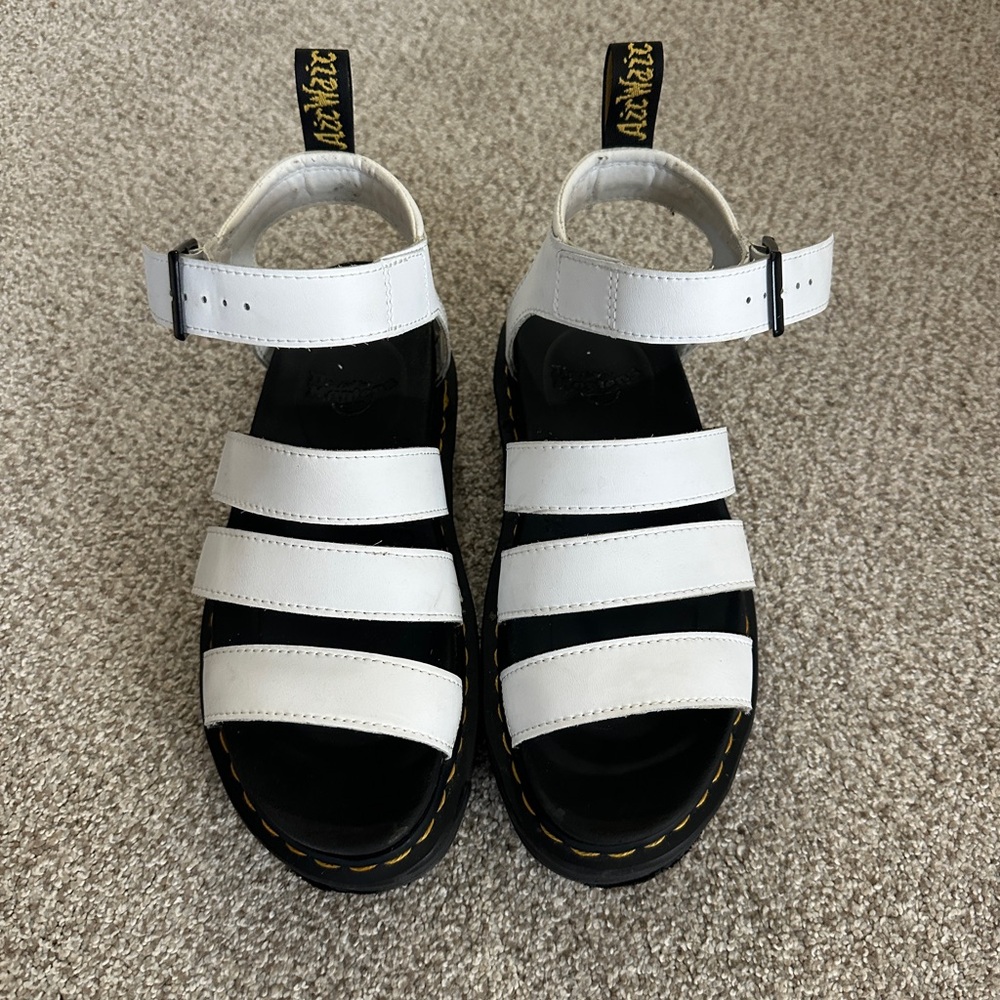 Doc Martin white sandals